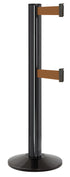 Beltrac 3000 ADA Portable Dual-Belt Stanchion | 15 FT Belts - GB - Gloss Black - BZ - Bronze