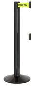 Beltrac 3000 ADA Portable Dual-Belt Stanchion | 15 FT Belts - GB - Gloss Black - S2 - Maintenance in Progress