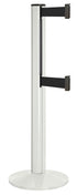 Beltrac 3000 ADA Portable Dual-Belt Stanchion | 15 FT Belts - LW - Lavi White - BK - Black