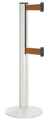 Beltrac 3000 ADA Portable Dual-Belt Stanchion | 15 FT Belts - LW - Lavi White - BZ - Bronze