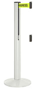Beltrac 3000 ADA Portable Dual-Belt Stanchion | 15 FT Belts - LW - Lavi White - S2 - Maintenance in Progress