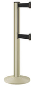 Beltrac 3000 ADA Portable Dual-Belt Stanchion | 15 FT Belts - PS - Pacific Sand - BK - Black