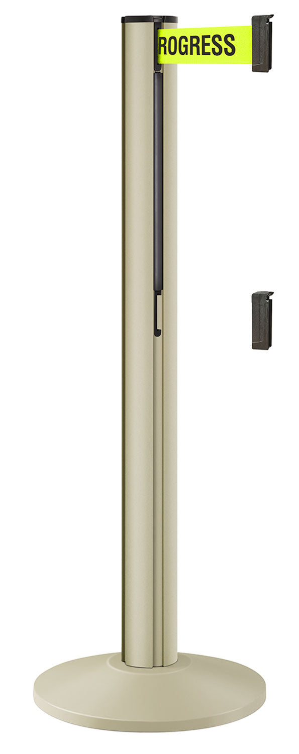 Beltrac 3000 ADA Portable Dual-Belt Stanchion | 15 FT Belts - PS - Pacific Sand - S2 - Maintenance in Progress