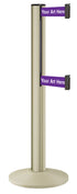 Beltrac 3000 ADA Portable Dual-Belt Stanchion | 15 FT Belts - PS - Pacific Sand - SU - Custom Printing