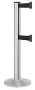 Beltrac 3000 ADA Portable Dual-Belt Stanchion | 15 FT Belts - SA - Satin - BK - Black