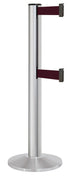 Beltrac 3000 ADA Portable Dual-Belt Stanchion | 15 FT Belts - SA - Satin - BY - Burgundy
