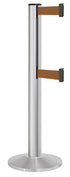 Beltrac 3000 ADA Portable Dual-Belt Stanchion | 15 FT Belts - SA - Satin - BZ - Bronze