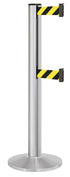 Beltrac 3000 ADA Portable Dual-Belt Stanchion | 15 FT Belts - SA - Satin - SF - Safety Stripe