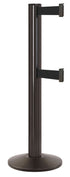 Beltrac 3000 ADA Portable Dual-Belt Stanchion | 15 FT Belts - SB - Statuary Bronze - BK - Black
