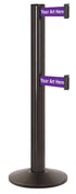 Beltrac 3000 ADA Portable Dual-Belt Stanchion | 15 FT Belts - SB - Statuary Bronze - SU - Custom Printing