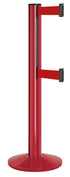 Beltrac 3000 ADA Portable Dual-Belt Stanchion | 15 FT Belts - TR - Torch Red - RD - Red