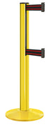 Beltrac 3000 ADA Portable Dual-Belt Stanchion | 15 FT Belts - YL - Yellow - BR - Black/Red