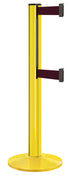 Beltrac 3000 ADA Portable Dual-Belt Stanchion | 15 FT Belts - YL - Yellow - BY - Burgundy