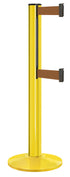 Beltrac 3000 ADA Portable Dual-Belt Stanchion | 15 FT Belts - YL - Yellow - BZ - Bronze