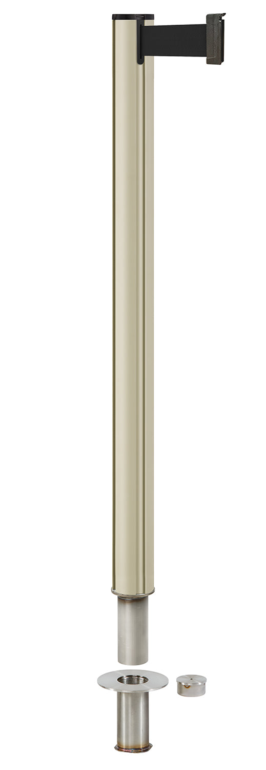 Beltrac 3000 Removable Retractable Belt Stanchion - PS - Pacific Sand - Floor Socket