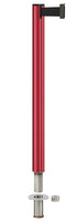 Beltrac 3000 Removable Retractable Belt Stanchion - TR - Torch Red - Floor Socket