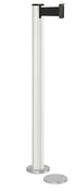 Beltrac 3000 Magnetic Retractable Belt Stanchion - LW - Lavi White - 5.5" Carpet Magnetic