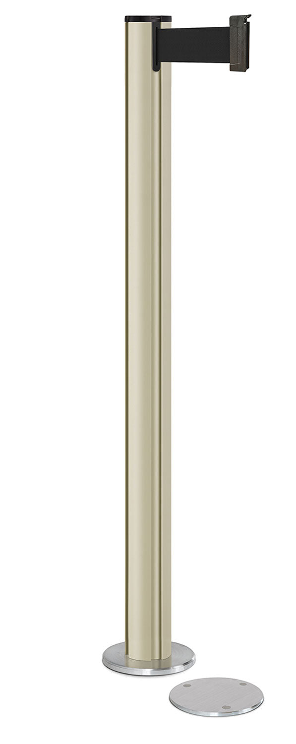 Beltrac 3000 Magnetic Retractable Belt Stanchion - PS - Pacific Sand - 5.5" Carpet Magnetic