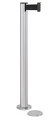 Beltrac 3000 Magnetic Retractable Belt Stanchion - SA - Satin - 5.5" Carpet Magnetic