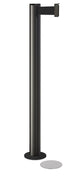 Beltrac 3000 Magnetic Retractable Belt Stanchion - WB - Wrinkle Black - 5.5" Carpet Magnetic