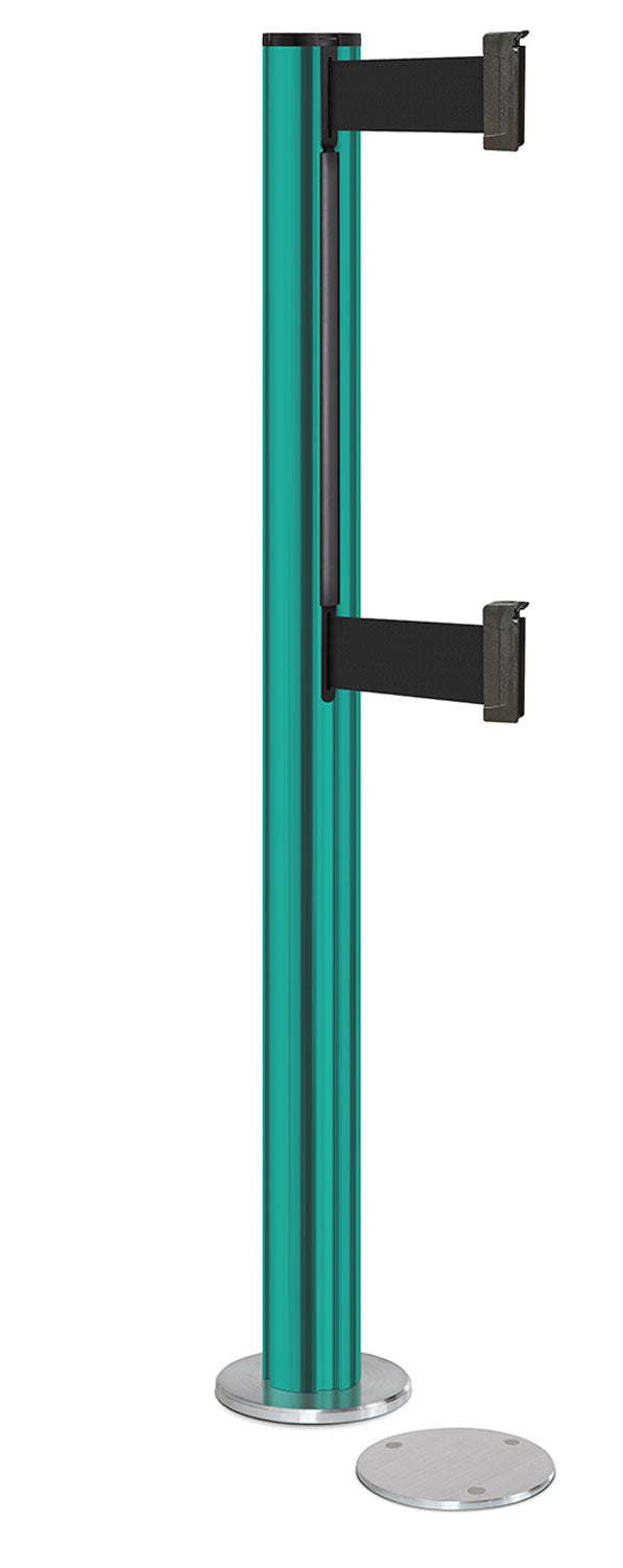 Beltrac 3000 ADA Magnetic Dual-Belt Stanchion - CS - Custom - 5.5" Carpet Magnetic - 10 FT