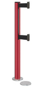 Beltrac 3000 ADA Magnetic Dual-Belt Stanchion - TR - Torch Red - 5.5" Carpet Magnetic - 10 FT