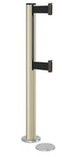 Beltrac 3000 ADA Magnetic Dual-Belt Stanchion - PS - Pacific Sand - 5.5" Carpet Magnetic - 15 FT