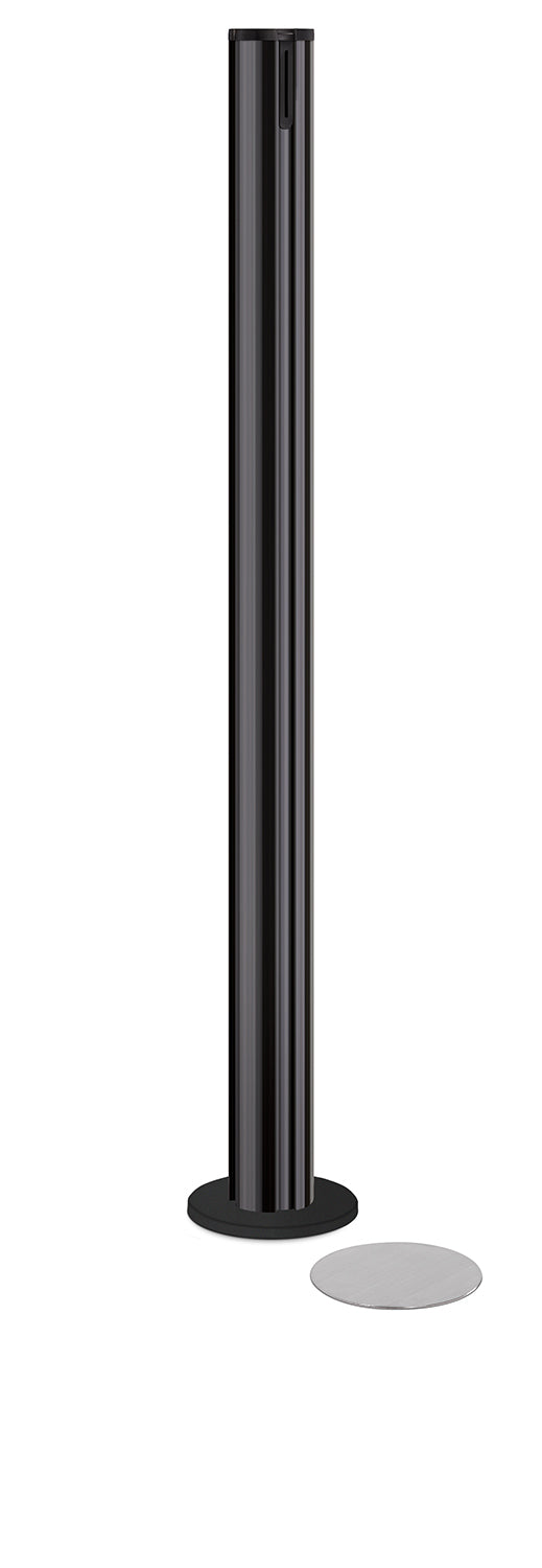 Beltrac Magnetic Partition Post | No Belt - GB - Gloss Black - 5.5" Carpet Magnetic