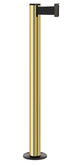 Beltrac 3000 Permanent Retractable Belt Stanchion - GD - Gold - Black Permanent