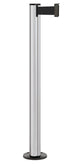 Beltrac 3000 Permanent Retractable Belt Stanchion - SA - Satin - Black Permanent