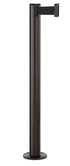 Beltrac 3000 Permanent Retractable Belt Stanchion - SB - Statuary Bronze - Black Permanent