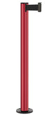Beltrac 3000 Permanent Retractable Belt Stanchion - TR - Torch Red - Black Permanent