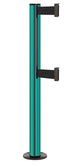 Beltrac 3000 ADA Permanent Dual-Belt Stanchion - CS - Custom - Black Permanent - 10 FT