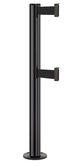 Beltrac 3000 ADA Permanent Dual-Belt Stanchion - GB - Gloss Black - Black Permanent - 10 FT