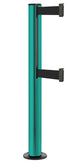 Beltrac 3000 ADA Permanent Dual-Belt Stanchion - CS - Custom - Black Permanent - 15 FT