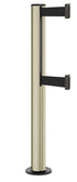 Beltrac 3000 ADA Permanent Dual-Belt Stanchion - PS - Pacific Sand - Black Permanent - 15 FT