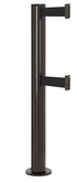 Beltrac 3000 ADA Permanent Dual-Belt Stanchion - SB - Statuary Bronze - Black Permanent - 15 FT