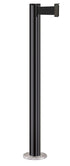 Beltrac 3000 Permanent Retractable Belt Stanchion - GB - Gloss Black - Satin Permanent