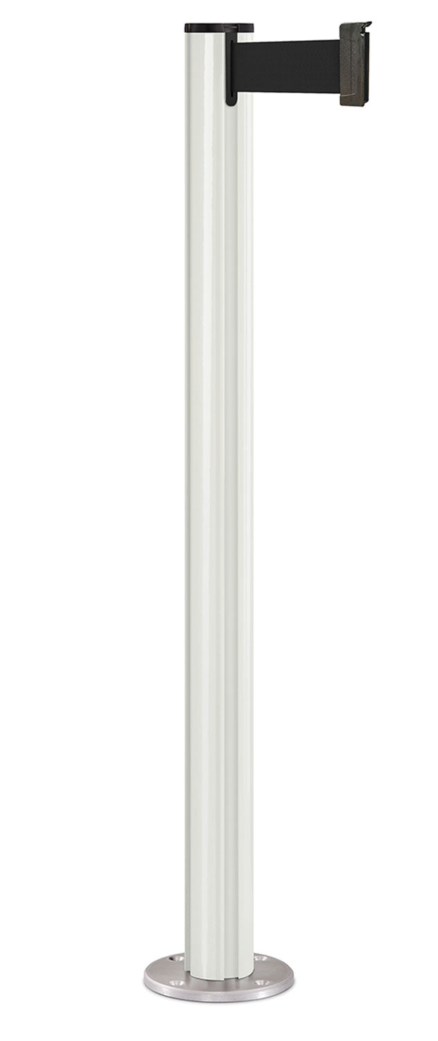 Beltrac 3000 Permanent Retractable Belt Stanchion - LW - Lavi White - Satin Permanent