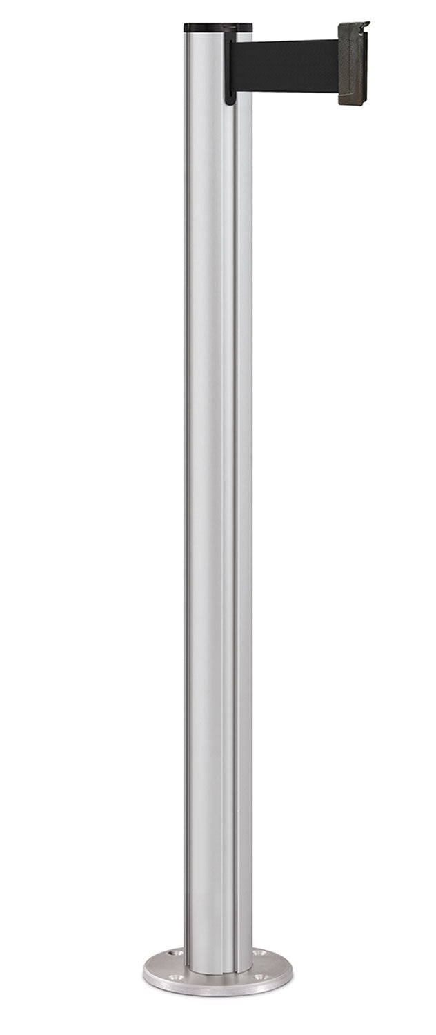 Beltrac 3000 Permanent Retractable Belt Stanchion - SA - Satin - Satin Permanent
