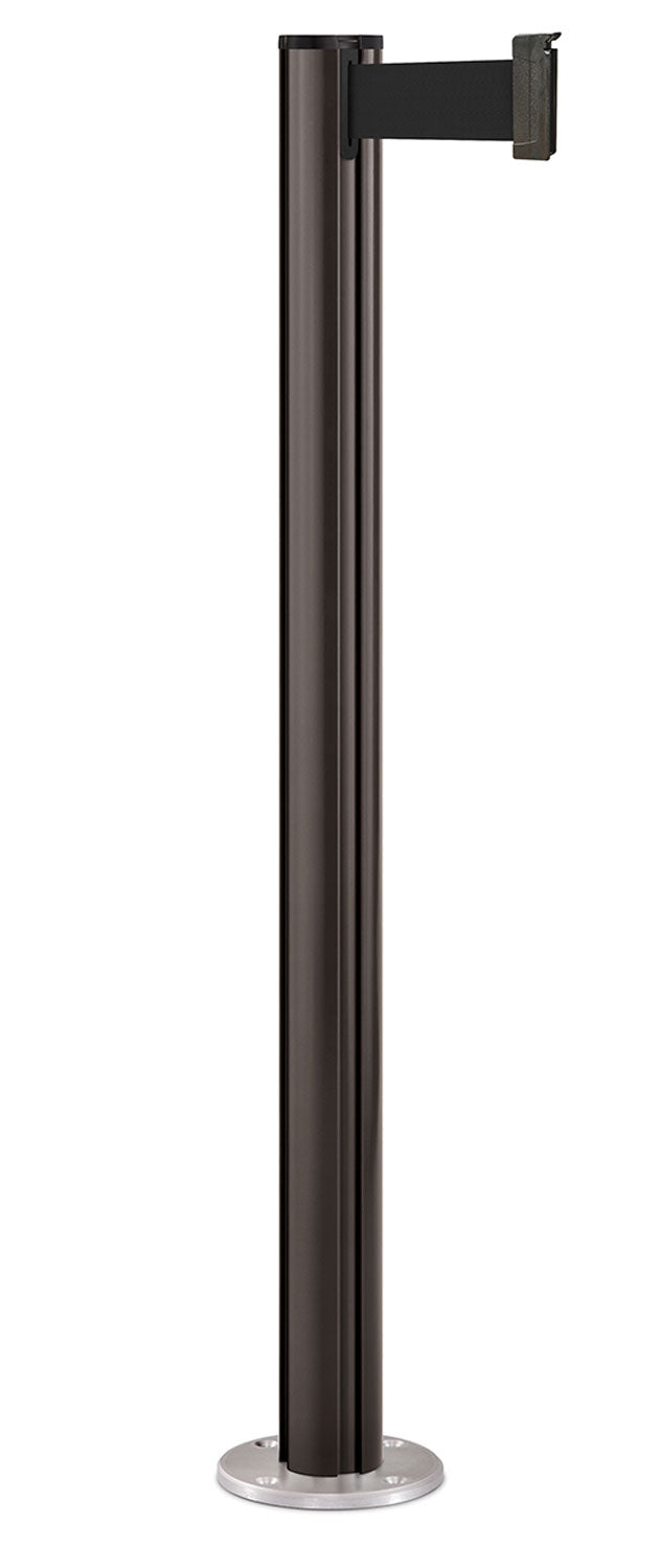 Beltrac 3000 Permanent Retractable Belt Stanchion - SB - Statuary Bronze - Satin Permanent