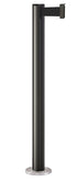 Beltrac 3000 Permanent Retractable Belt Stanchion - WB - Wrinkle Black - Satin Permanent