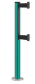 Beltrac 3000 ADA Permanent Dual-Belt Stanchion - CS - Custom - Satin Permanent - 10 FT