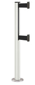Beltrac 3000 ADA Permanent Dual-Belt Stanchion - LW - Lavi White - Satin Permanent - 10 FT