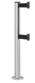 Beltrac 3000 ADA Permanent Dual-Belt Stanchion - SA - Satin - Satin Permanent - 10 FT
