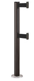Beltrac 3000 ADA Permanent Dual-Belt Stanchion - SB - Statuary Bronze - Satin Permanent - 10 FT