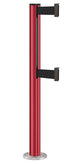 Beltrac 3000 ADA Permanent Dual-Belt Stanchion - TR - Torch Red - Satin Permanent - 10 FT