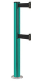 Beltrac 3000 ADA Permanent Dual-Belt Stanchion - CS - Custom - Satin Permanent - 15 FT
