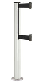 Beltrac 3000 ADA Permanent Dual-Belt Stanchion - LW - Lavi White - Satin Permanent - 15 FT