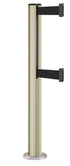 Beltrac 3000 ADA Permanent Dual-Belt Stanchion - PS - Pacific Sand - Satin Permanent - 15 FT
